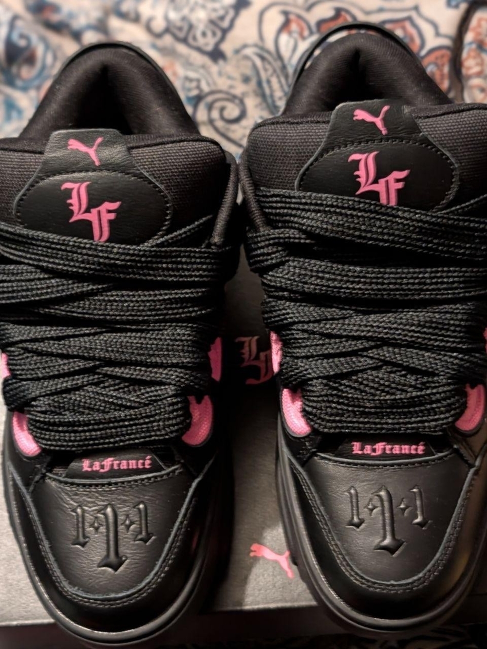 Puma LaFrance Women’s Black & Pink Chunky Low-Top Sneakers